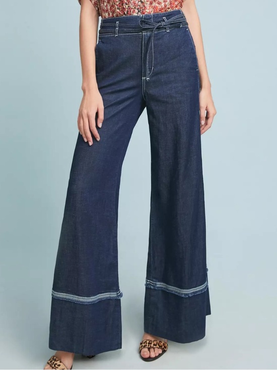 Pilcro and the Letterpress Pants - Pilcro Ultra High-Rise Wide-Leg Jeans